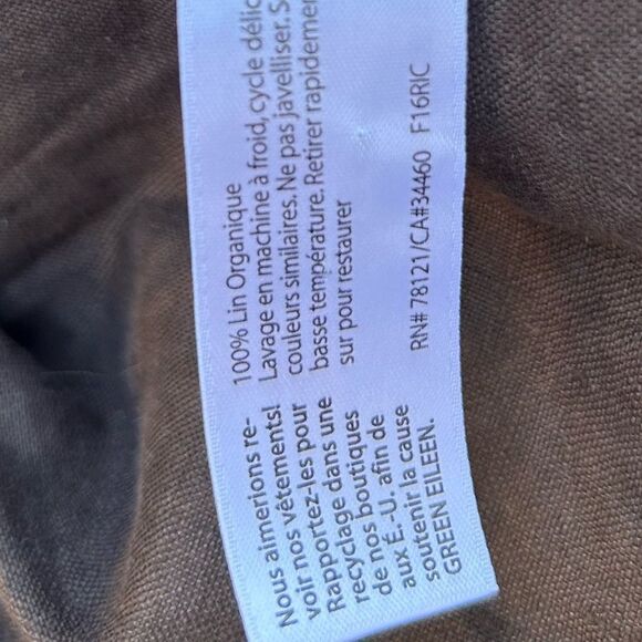 Eileen Fisher 100% organic Linen Lightweight Jacket - Size M Brown - Picture 2 of 5